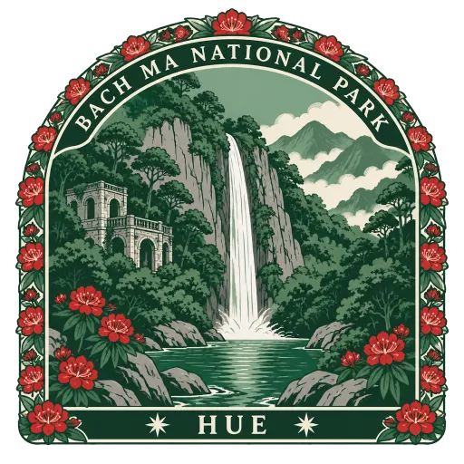 Bach Ma National Park travel stamp