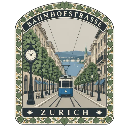 Bahnhofstrasse travel stamp