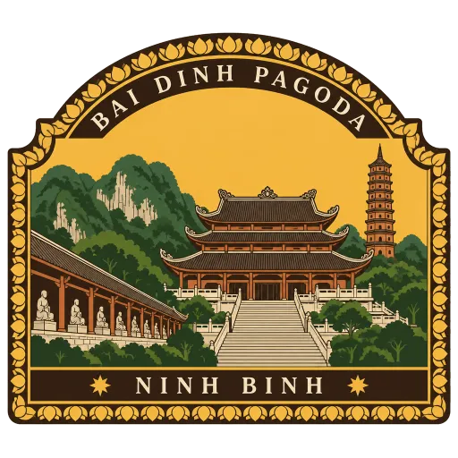 Bai Dinh Pagoda travel stamp