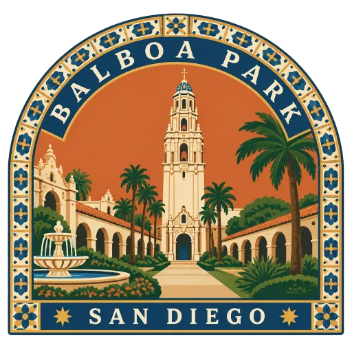Balboa Park travel stamp