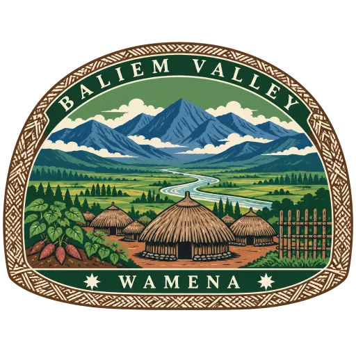 Baliem Valley travel stamp