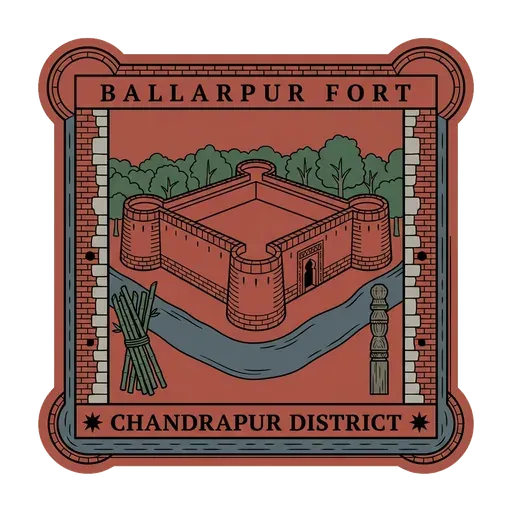 Ballarpur Fort travel stamp