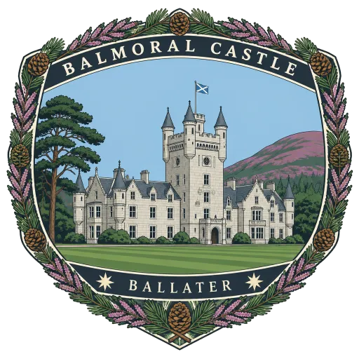 Balmoral Castle travel stamp