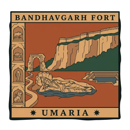 Bandhavgarh Fort travel stamp