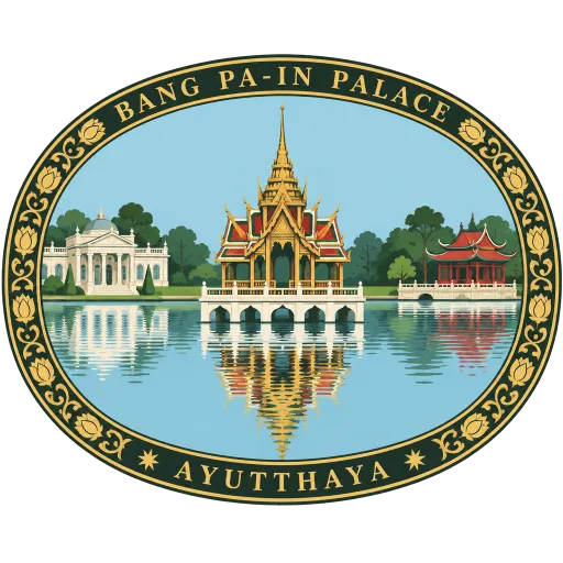 Bang Pa-In Royal Palace travel stamp