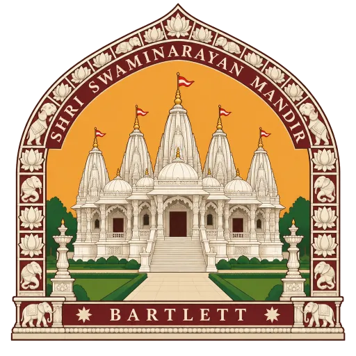 BAPS Shri Swaminarayan Mandir Chicago travel stamp