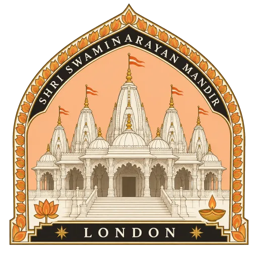 BAPS Shri Swaminarayan Mandir London travel stamp
