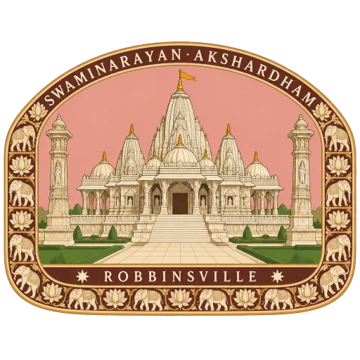 BAPS Swaminarayan Akshardham travel stamp