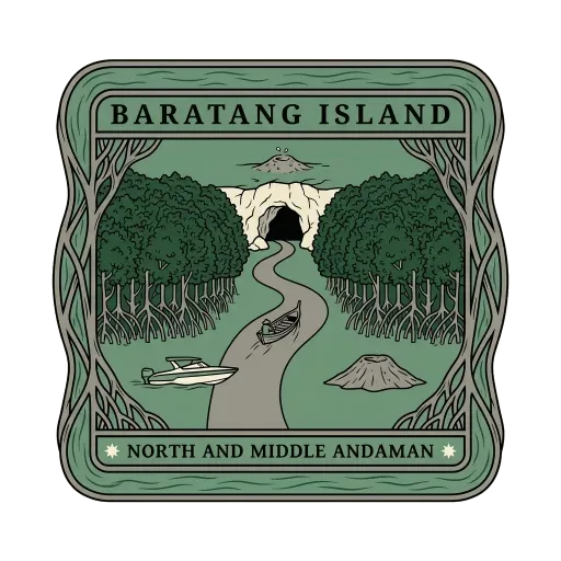 Baratang Island travel stamp