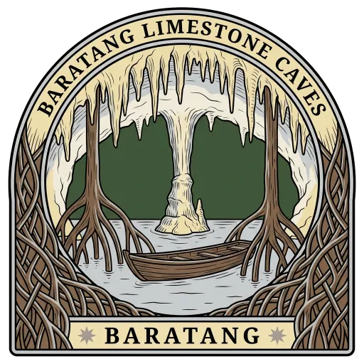 Baratang Limestone Caves travel stamp