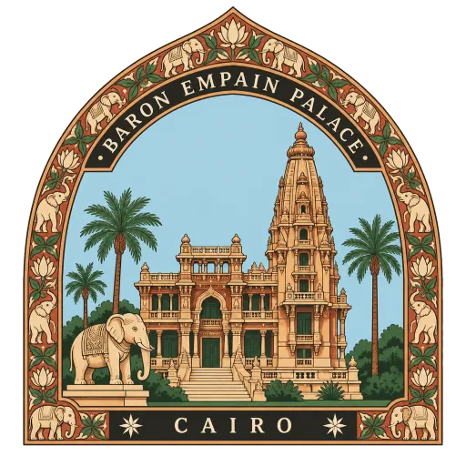 Baron Empain Palace travel stamp