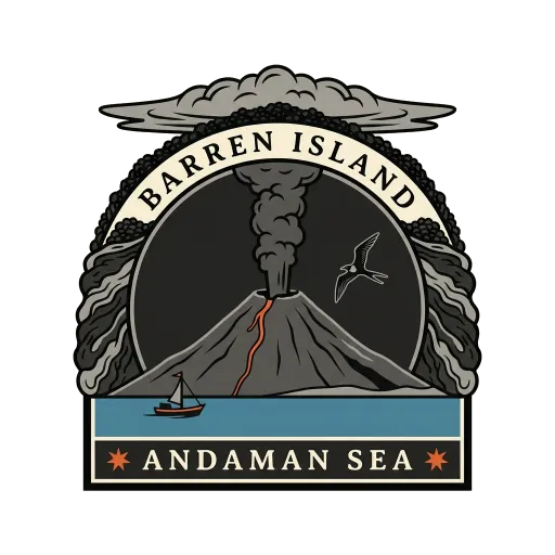 Barren Island travel stamp