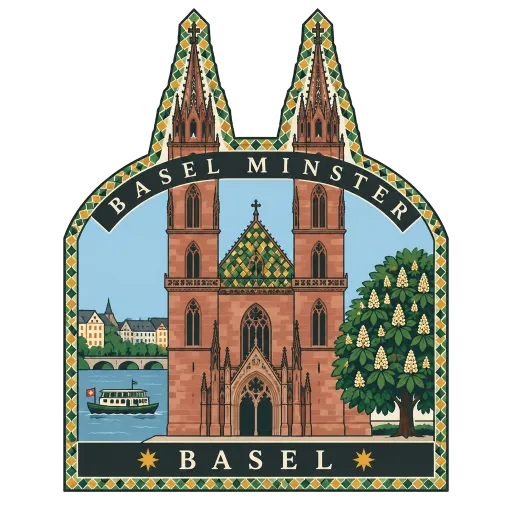 Basel Minster travel stamp