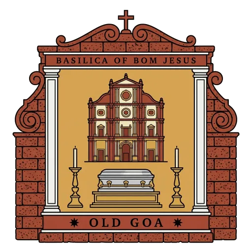 Basilica of Bom Jesus travel stamp