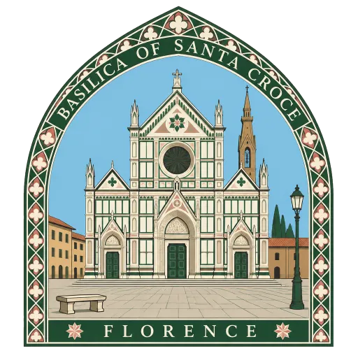 Basilica of Santa Croce travel stamp