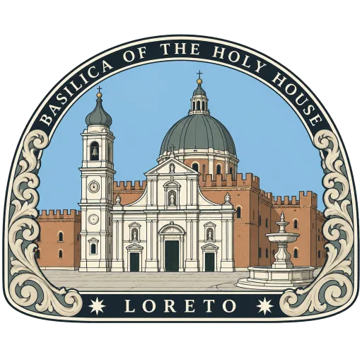 Basilica of the Holy House travel stamp