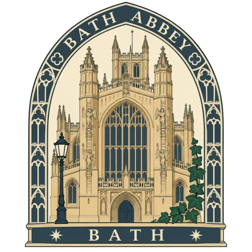 Bath Abbey travel stamp