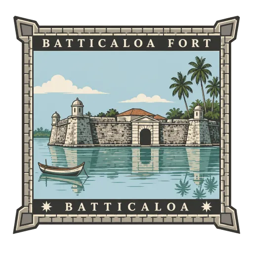 Batticaloa Fort travel stamp