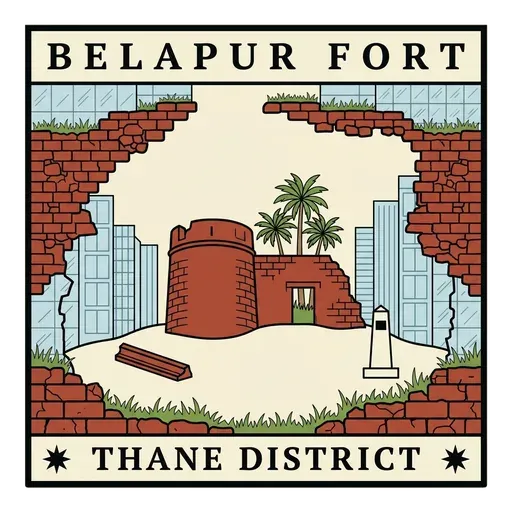 Belapur Fort travel stamp