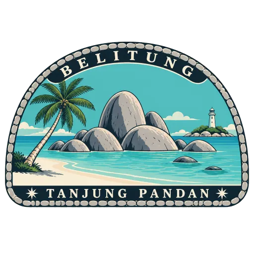 Belitung travel stamp