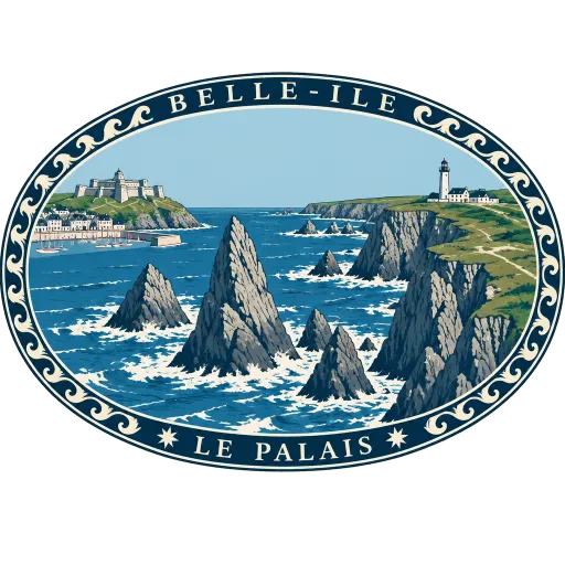 Belle-Île travel stamp