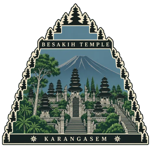 Besakih Temple travel stamp