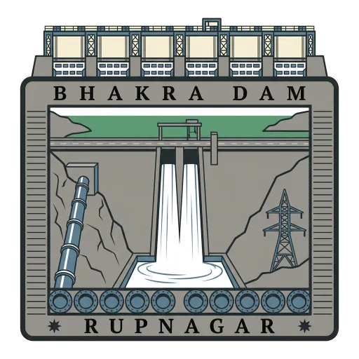 Bhakra Dam travel stamp