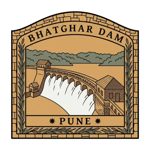 Bhatghar Dam travel stamp