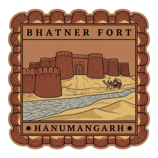 Bhatner Fort travel stamp