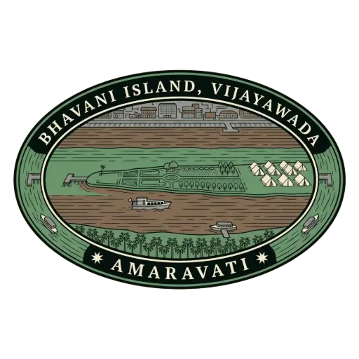 Bhavani Island, Vijayawada travel stamp