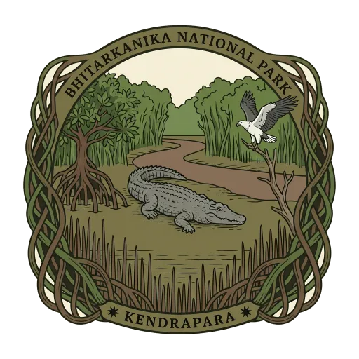 Bhitarkanika National Park travel stamp