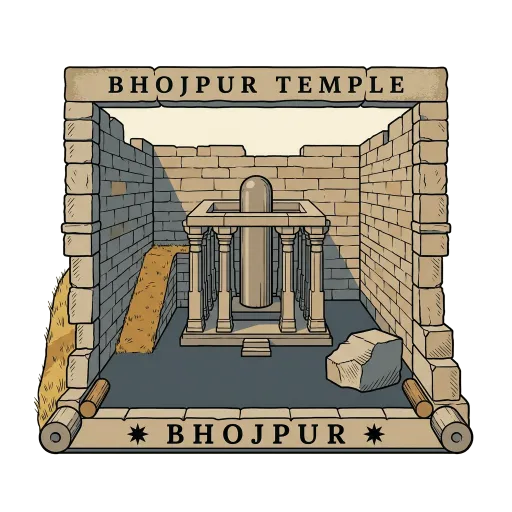 Bhojpur Temple travel stamp