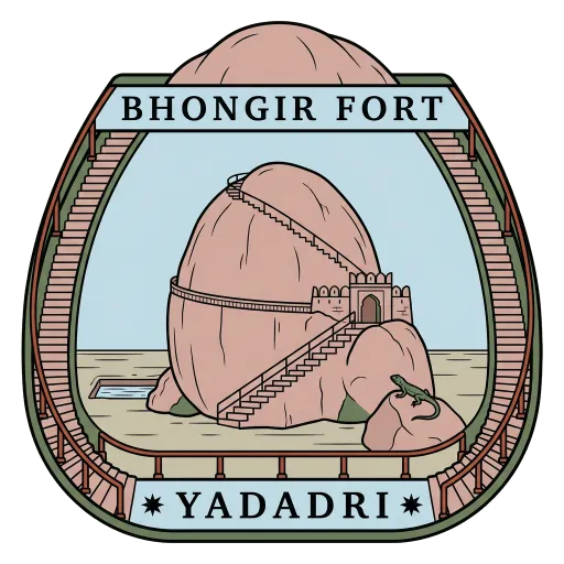 Bhongir Fort travel stamp