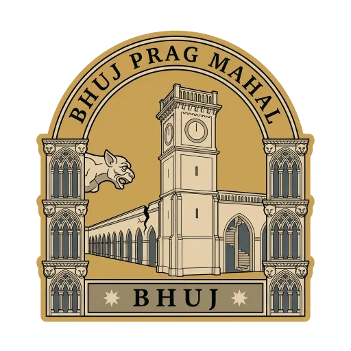 Bhuj Prag Mahal travel stamp