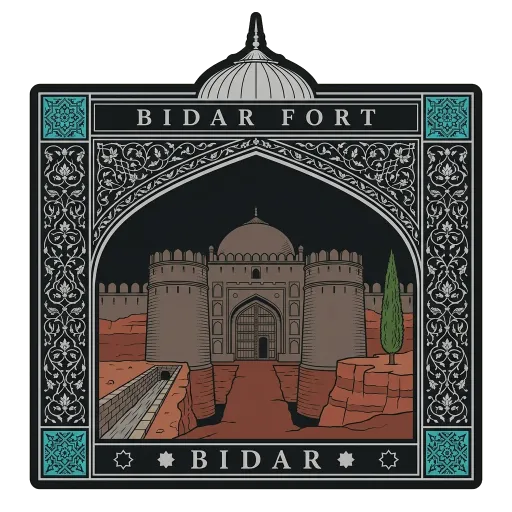 Bidar Fort travel stamp