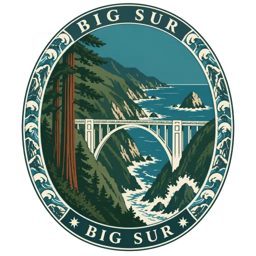 Big Sur travel stamp