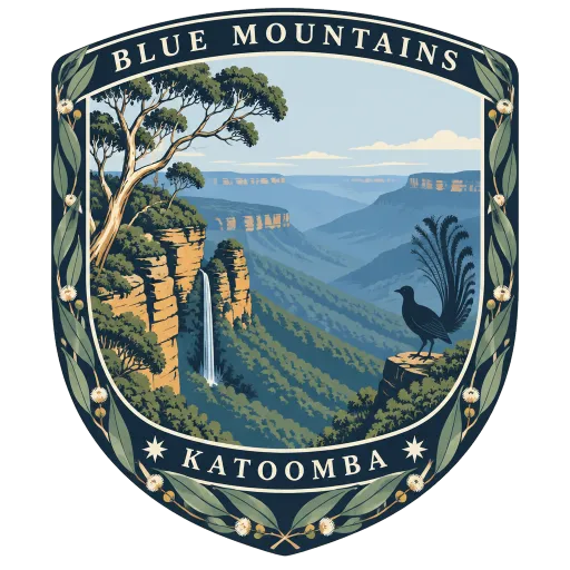 Blue Mountains National Park travel stamp