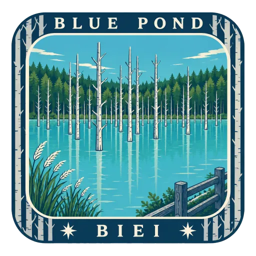 Blue Pond travel stamp