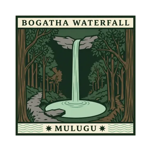 Bogatha Waterfall travel stamp