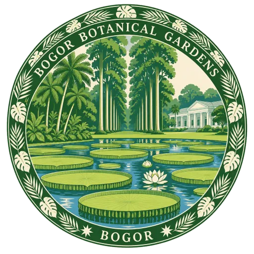 Bogor Botanical Gardens travel stamp