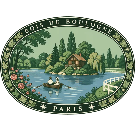 Bois de Boulogne travel stamp