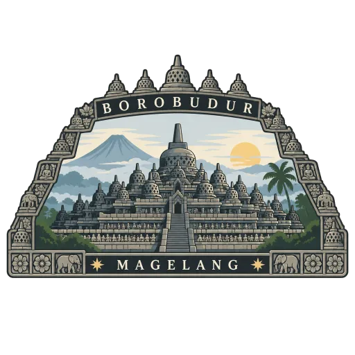 Borobudur travel stamp