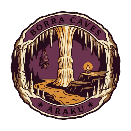Borra Caves travel stamp