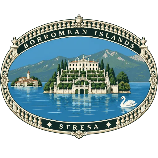 Borromean Islands travel stamp
