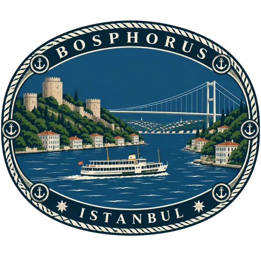 Bosphorus travel stamp