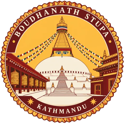 Boudhanath Stupa travel stamp