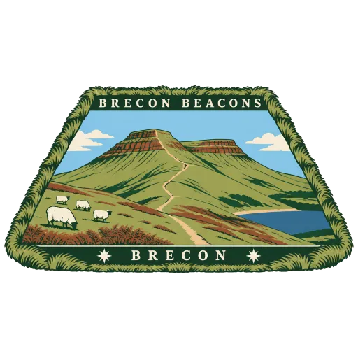 Brecon Beacons travel stamp
