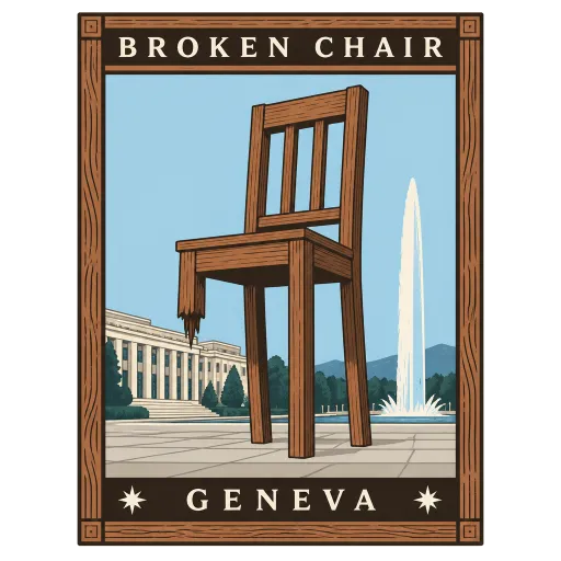 Broken Chair travel stamp