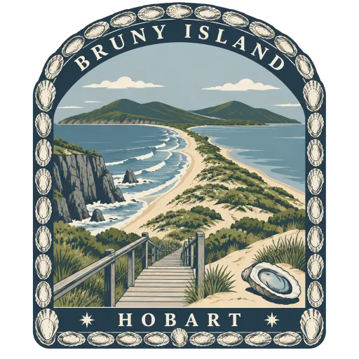 Bruny Island travel stamp