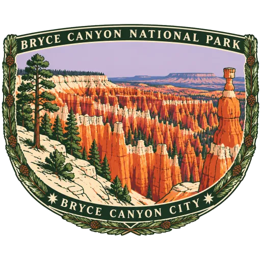 Bryce Canyon National Park travel stamp